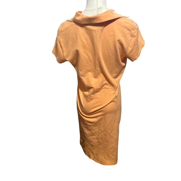 Talbots Petites Small Coral Polo Maxi Dress NWT Short Sleeve Cotton Blend - Picture 4 of 7
